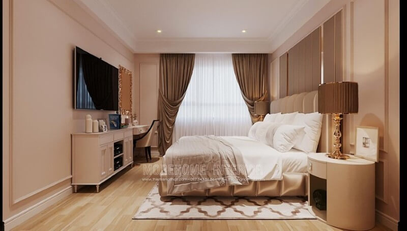 Thiết kế nội thất phòng ngủ chung cư ấn tượng Mẫu nội thất biệt thự tân cổ điển, hiện đại đẹp