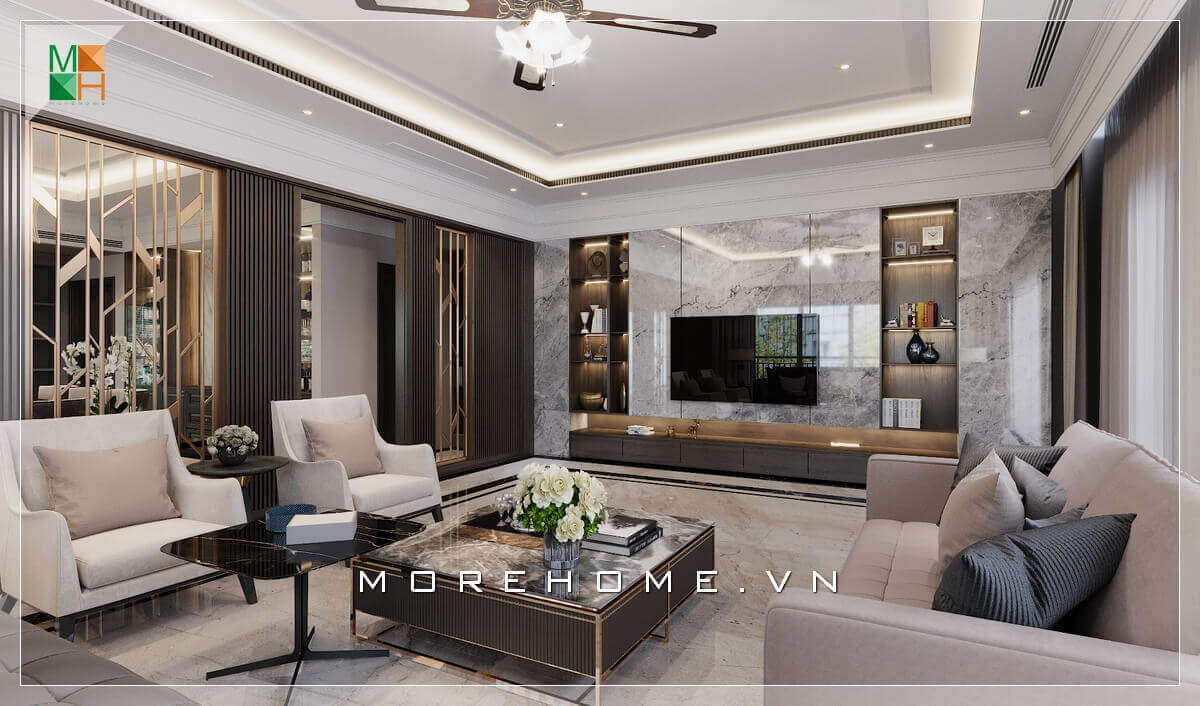 Bộ sofa phòng khách bằng gỗ bọc nỉ cao cấp, sang trọng, phù hợp cho không gian phòng khách hiện đại