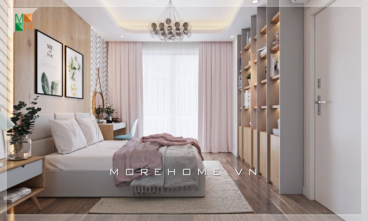 Thiết kế không gian phòng ngủ chung cư, nhà phố, biệt thự đẹp hiện đại có cửa sổ lớn đón ánh nắng tự nhiên khí trời thông thoáng.